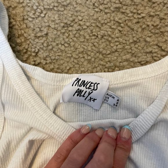 Princess polly white cinch crop top - Picture 3 of 3